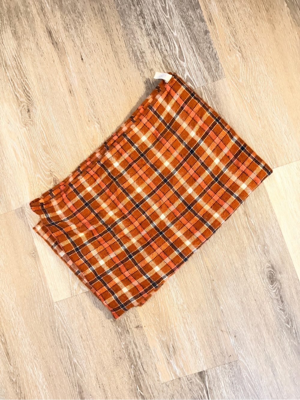 Orange Plaid Scarf
